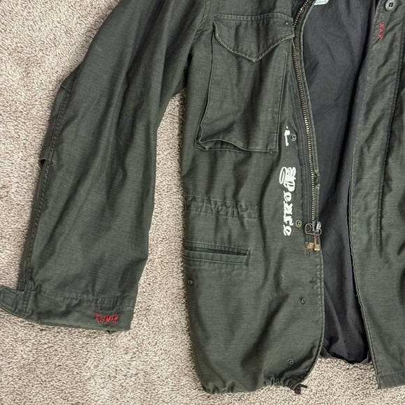 One of a kinda Riley Vintage 1967 military Vietnam War army jacket size S - Picture 13 of 15